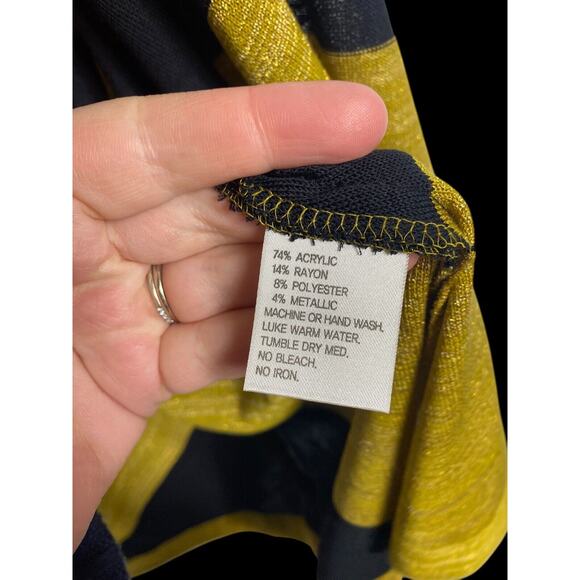 Exclusively Misook Cardigan Wrap Size XL Gold Black Duster Elegant Evening Wear - Picture 14 of 14